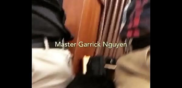  Master Garrick and his friend dominated a lucky slave